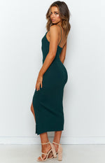 Cecilia Bodycon Midi Dress Emerald Image