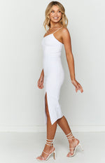 Cecilia White Bodycon Midi Dress Image