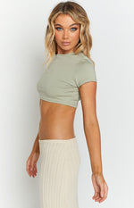 Chantal Sage Cropped Tee Image