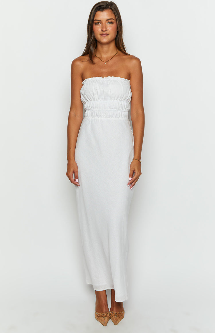 Charlotte White Strapless Maxi Dress Image