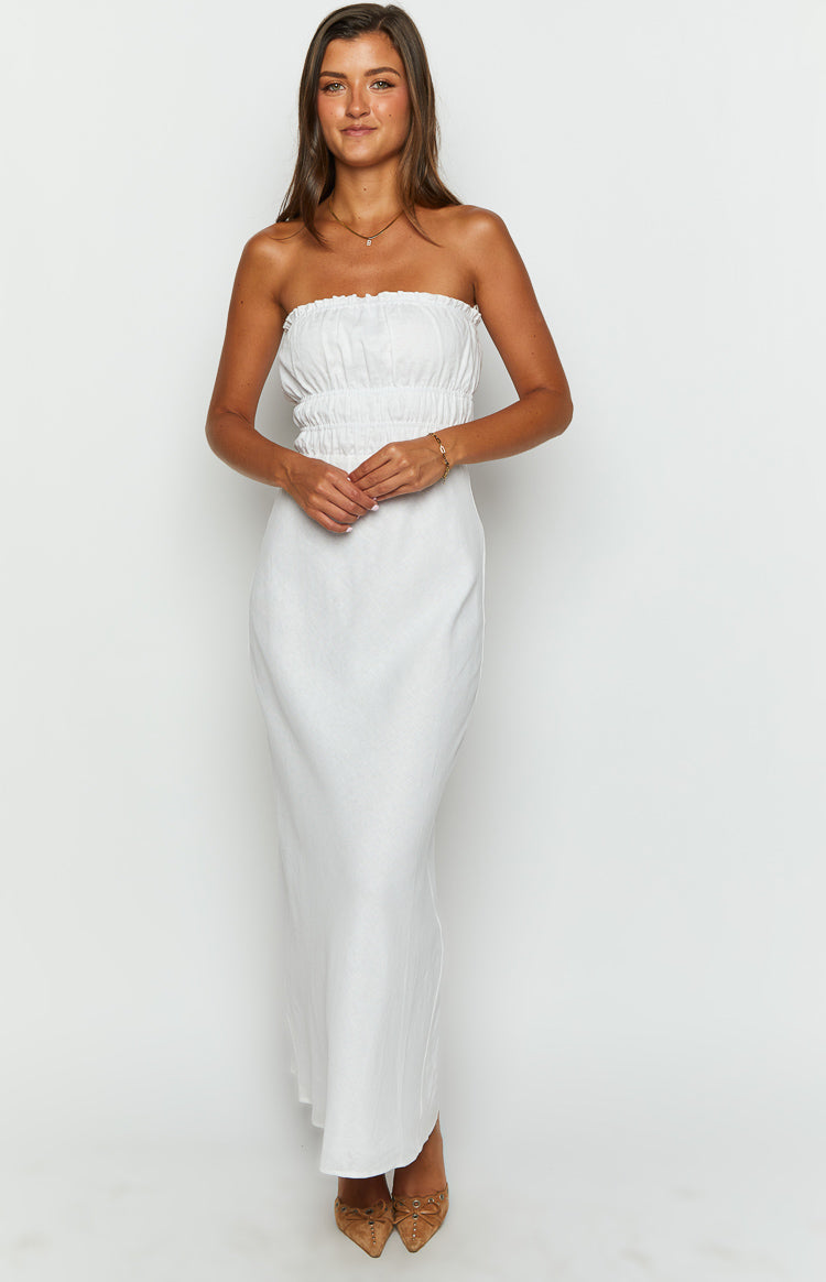 Charlotte White Strapless Maxi Dress Image