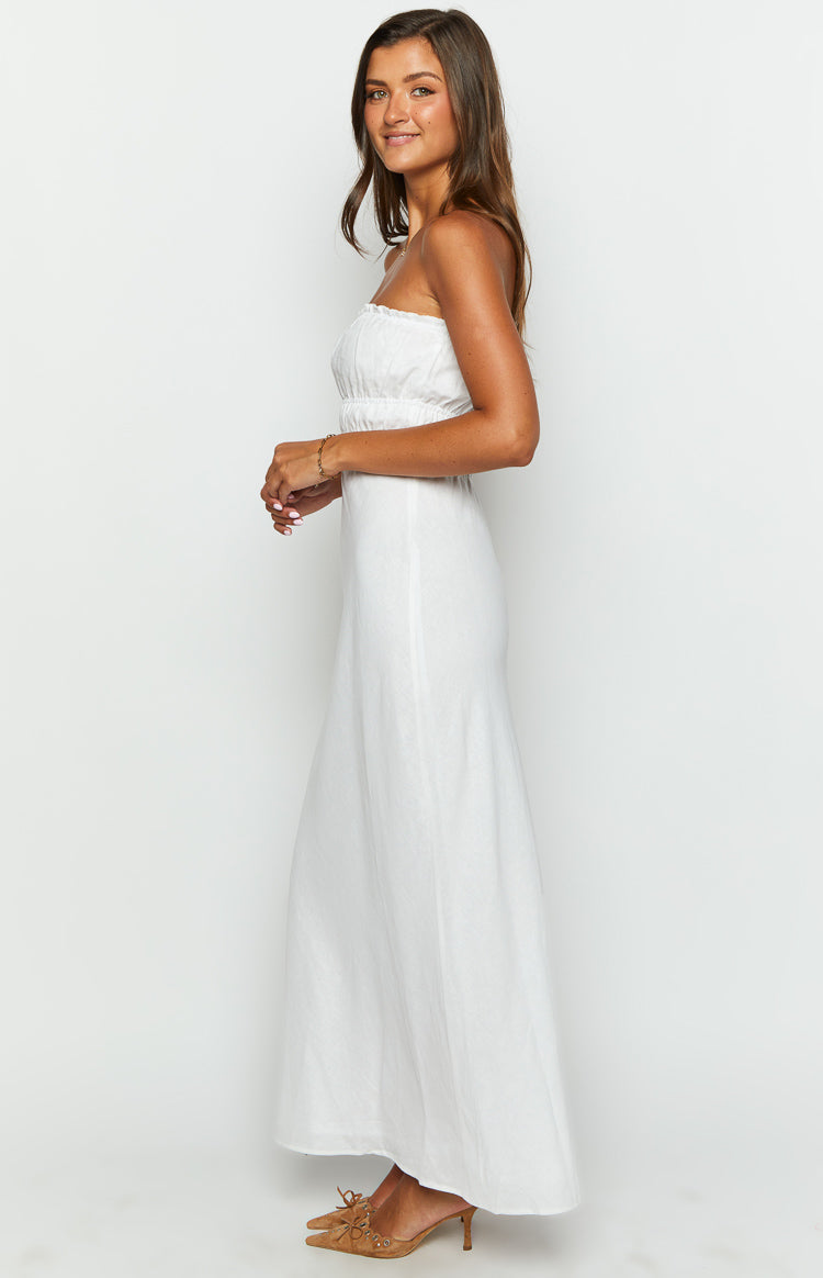 Charlotte White Strapless Maxi Dress Image
