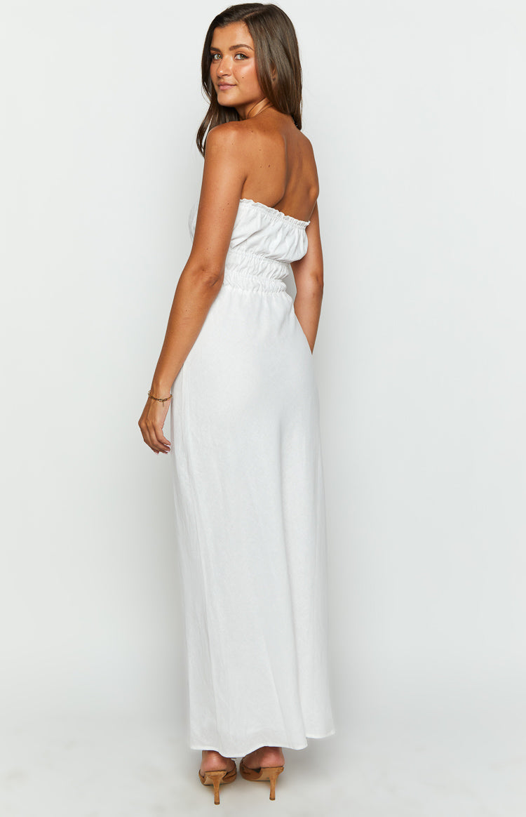 Charlotte White Strapless Maxi Dress Image