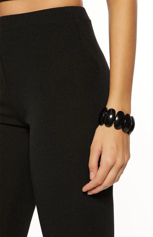 City Lights Black Jersey Capri Pants