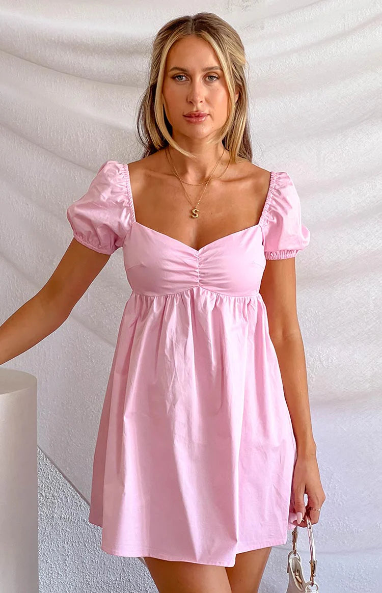 Clara Pink Mini Dress