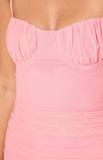 Clare Pink Ruched Maxi Dress Image