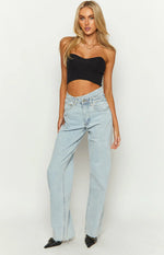 Clover Black Knit Corset Top