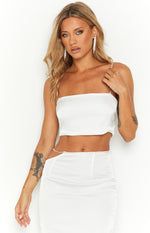 Confetti White Crop Top Image