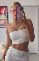 Confetti White Crop Top Image