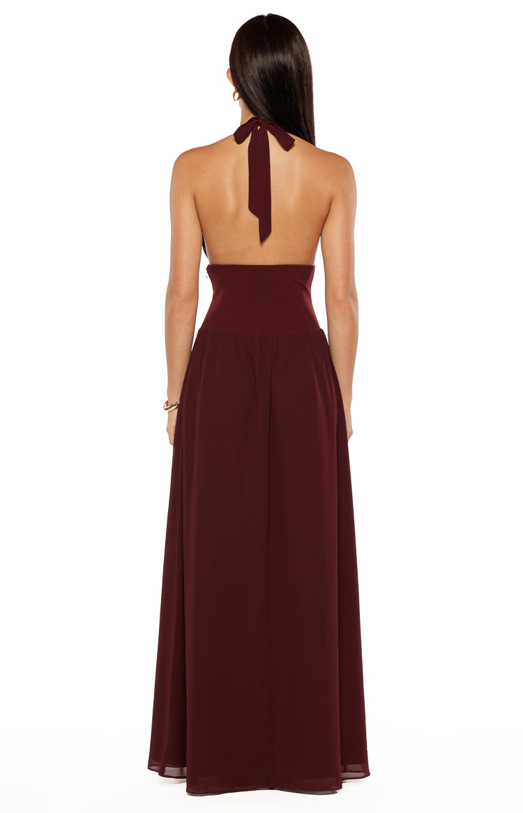 Cosette Burgundy Maxi Dress Image
