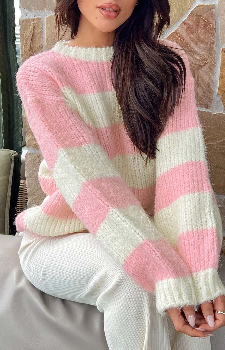 Cotton Candy Pink Stripe Knit Jumper – Beginning Boutique NZ