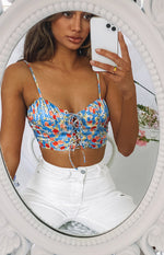 Cressida Corset Blue Print Image