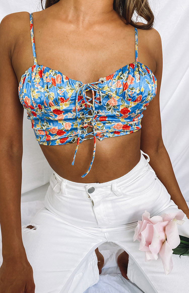 Cressida Corset Blue Print Image