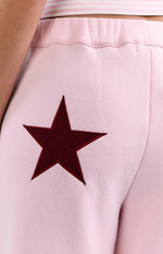 Dania Pink Burgundy Star Track Pants Image
