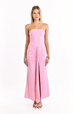 Danielle Pink Strapless Maxi Dress Image