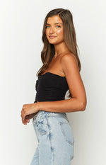 Deni Black Knit Top Image