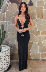 Dilara Black Maxi Dress Image