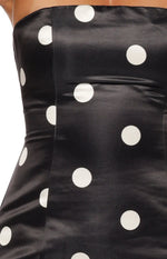 Eden Black Polka Dot Maxi Dress Image
