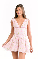 Effie Pink Floral Mini Dress
