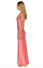 Ella Pink Off Shoulder Formal Dress