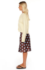Ellia Butter Yellow Button Down Cardigan Image