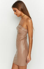 Ellie Brown Strapless PU Mini Dress Image