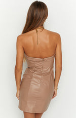 Ellie Brown Strapless PU Mini Dress Image