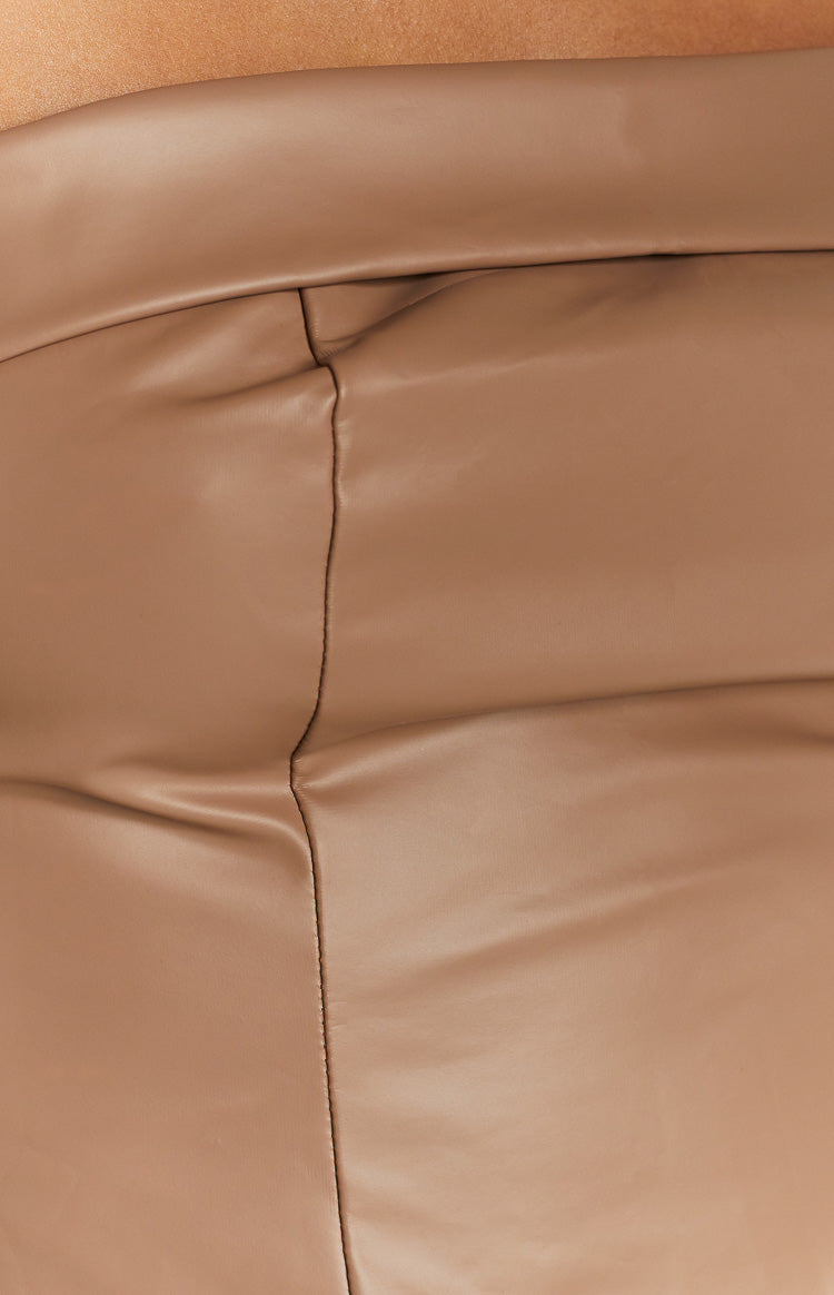 Ellie Brown Strapless PU Mini Dress Image