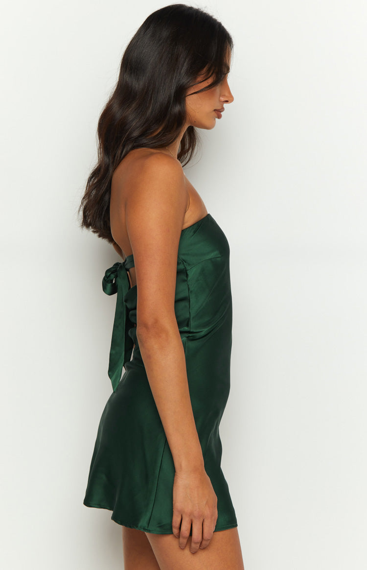 Ellie Forest Green Strapless Mini Dress Image