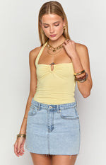 Eloisa Yellow Halter Top Image