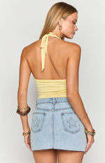 Eloisa Yellow Halter Top Image