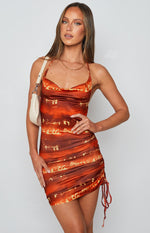 Elysha Halter Mini Dress Red Image