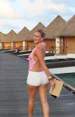 Leo White Micro Shorts Image