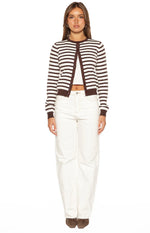 Felix Scallop Edge White Denim Jeans