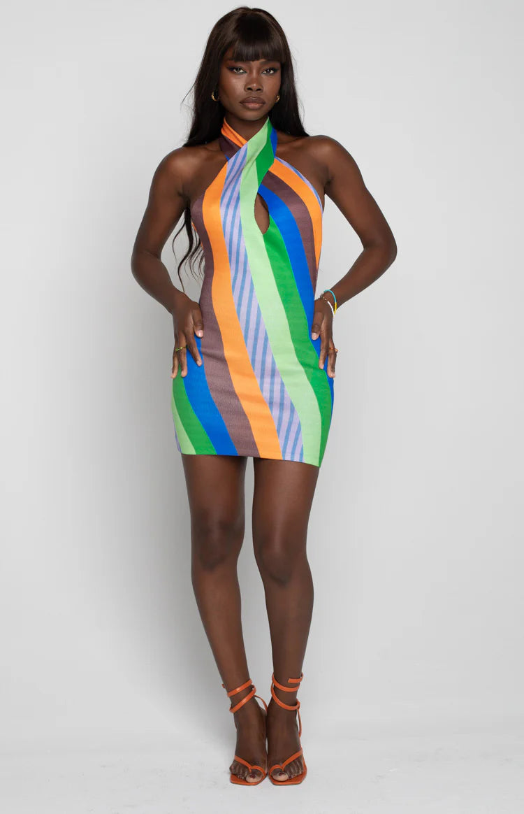 Flirtini Halter Dress Multi