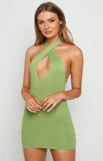 Flirtini Halter Dress Green Image