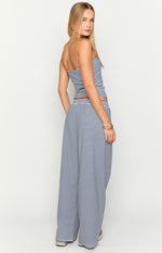 Flo Navy Stripe Wide Leg Pants Image