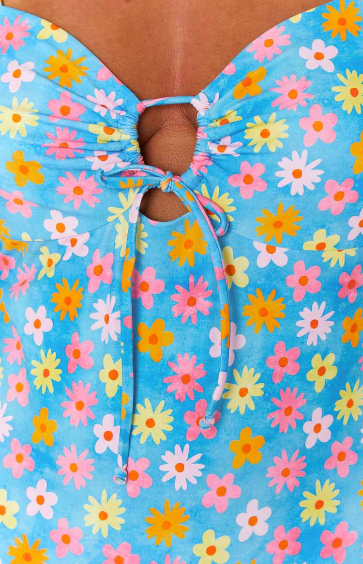 9.0 Swim Dion Multi Floral Blue One Piece Image