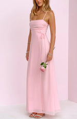 Flossie Pink Maxi Sleeveless Dress