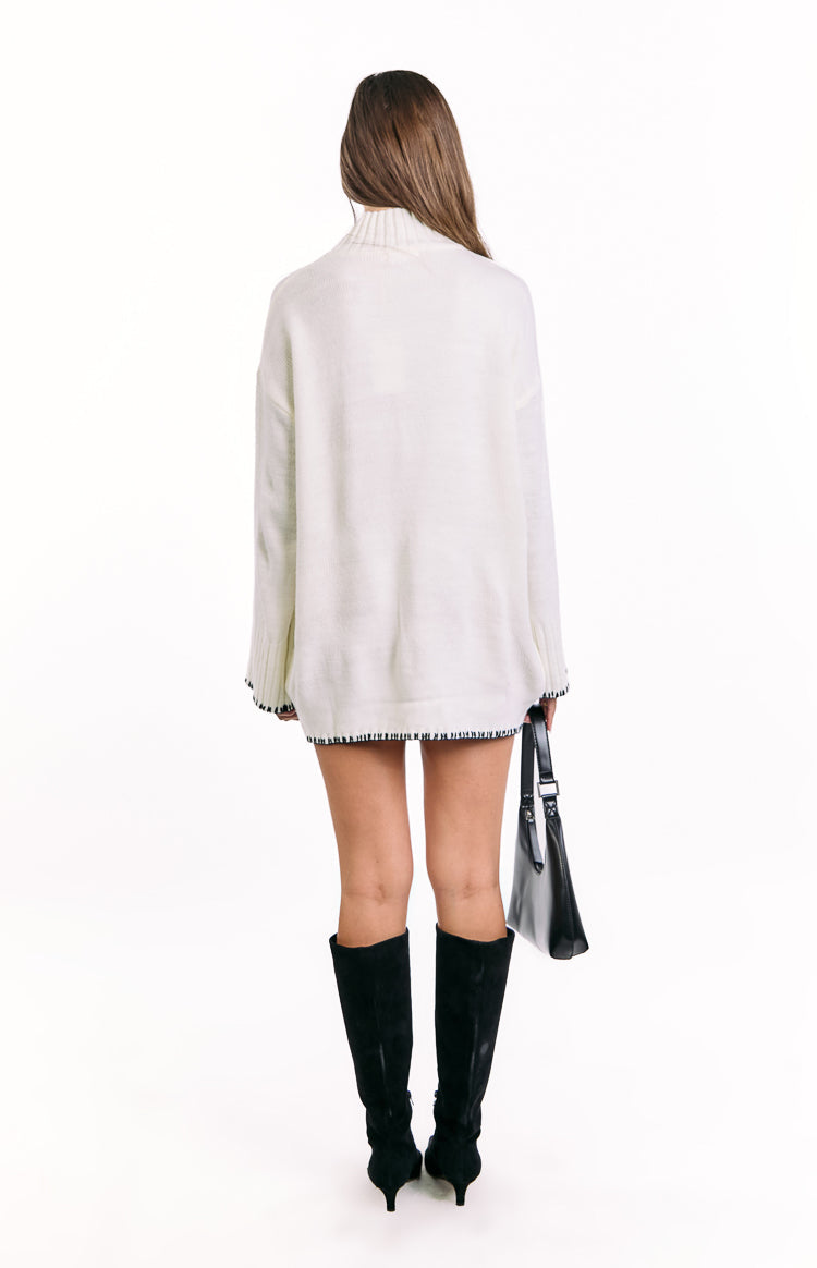 Flynn Cream Sweater Dress Image