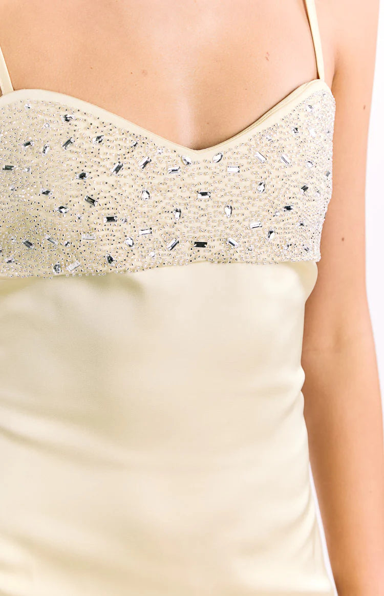 Fran Gold Sequin Contrast Party Mini Dress