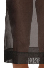 Francesca Black Organza Sheer Midi Skirt Image