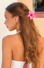 Frangipani Pink Flower Clip
