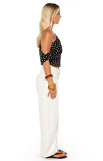 Freddie White Denim Barrel Leg Jeans - PRE ORDER