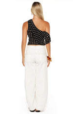 Freddie White Denim Barrel Leg Jeans - PRE ORDER