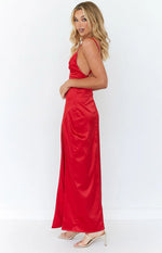 Freesia Red Formal Maxi Dress