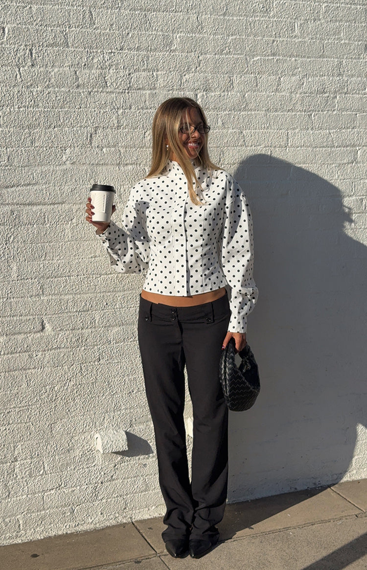 Front Page White Polka Dot Jacket Image
