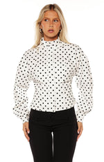 Front Page White Polka Dot Jacket Image