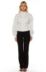 Front Page White Polka Dot Jacket Image