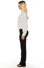 Front Page White Polka Dot Jacket